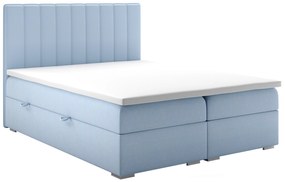 Franciaágy Boxspring 140 cm Ranaly (kék) (tárolóhellyel). Akció -17%. 1020353