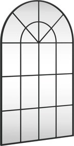 vidaXL fekete ívelt vas fali tükör 60 x 100 cm