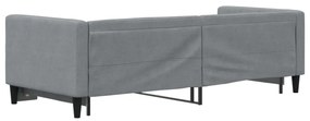 világosszürke szövet kihúzható heverő 80 x 200 cm
