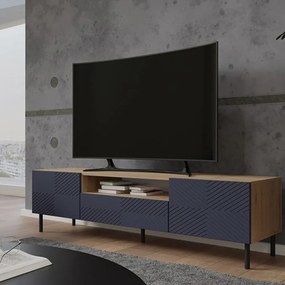 Shannan MIX RTV KAMA160 TV állvány, 43x160x40 cm, tölgy-kék
