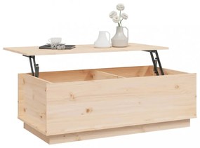 tömör fenyőfa dohányzóasztal 100x50x35 cm