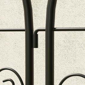 Outsunny Fűszeres Támogatás Madarakkal, 2 darab, Kert Trellis Zöldségekhez, Indákhoz, Virágokhoz, Fém, 50 x 180 cm, Fekete | Aosom