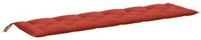 2 db melange piros szövet kerti padpárna 200 x 50 x 7 cm