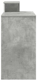 Szürke számítógépasztal Beton szürke