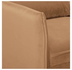 Barna bársony kanapé 138 cm Juli – Ropez