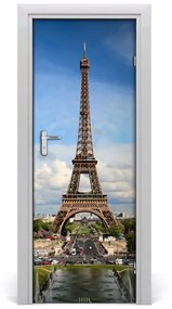 Poszter tapéta ajtóra Eiffel-torony 75x205 cm