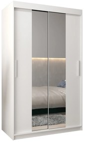 Ruhásszekrény 120 cm Toki 1 (matt fekete + matt fehér). 1064887