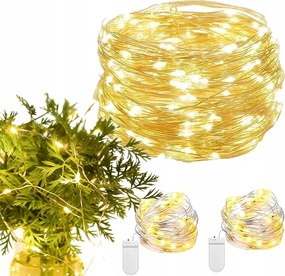 20LED Fehér Meleg Kültéri Fényfüzér Karácsonyfa Erkély 30x 2M