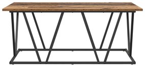 Kávézóasztal Régi Fa 100x50x40 cm Mérnöki Fa és Fém