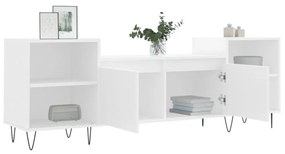 fehér szerelt fa TV-szekrény 160 x 35 x 55 cm