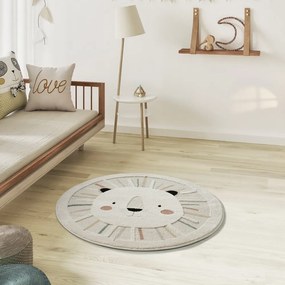 Krémszínű gyerek szőnyeg ø120 cm Clown – Universal