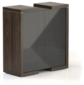 Lineart közepes szekrény 111,2 x 50 x 118 cm, sötét szil / antracit