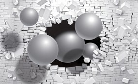 Fotótapéta Gömbök tégla Absztrakt Illúzió Méret 350x250 +ragasztó