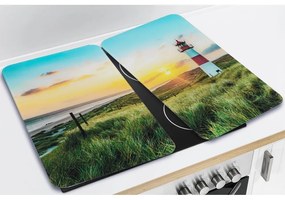Edzett üveg tűzhely fedőlap szett 2 db-os 52x30 cm Lighthouse – Maximex