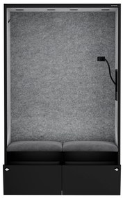 Sally 1150mm korpus Czarny - siedzisko Szary