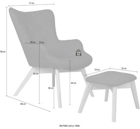 Sötétzöld fotel lábtartóval Niko – Ropez