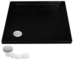 Akril zuhanytálca Rea Savoy black 80x80