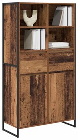 Széf fiókkal 2 pcs Öreg fa 81 x 36 x 150.5 cm Faanyag