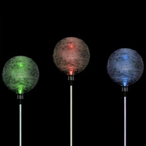 Kerti szoláris LED lámpa Garth – színváltó üveggömb