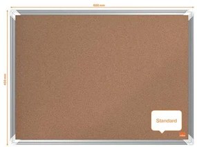 Parafatábla, 60x45 cm, alumínium keret, NOBO Premium Plus (VN15179)