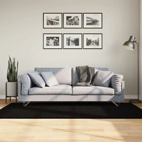 HUARTE fekete rövid szálú puha és mosható szőnyeg 100 x 200 cm