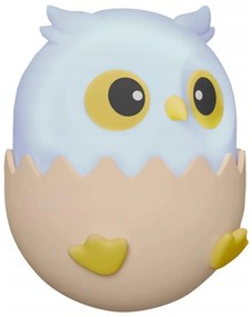 LED RGBW Dimmelhető gyermek érintős lámpa LED/1W/5V USB 1200 mAh bagoly kék
