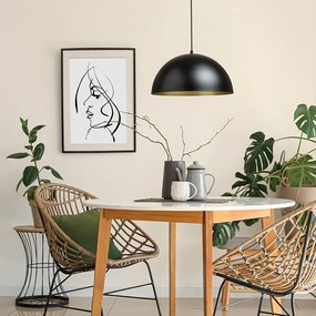 RENDL GLADYS 40 závěsná černá/zlatá 230V LED E27 30W
