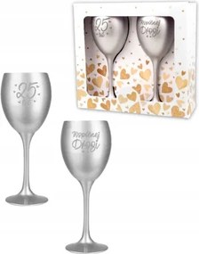 Borospohár szatén 2 db-os szett Kedves Feleség, Kedves Férj