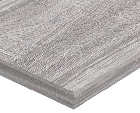 4 db szürke sonoma színű szerelt fa fali polc 80 x 20 x 1,5 cm