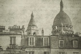 Poszter 45x30cm Lakóépületek kupolákkal Sacre Coeur Bazilika, Assaf Fr