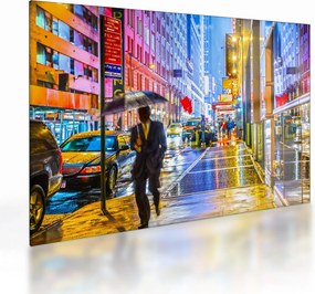 Kép - Város neonfényben (üvegen) (70x50 cm)