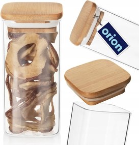 Üvegkonténer Bambusz konyhai légmentesen záródó ömlesztett élelmiszer 320 ml
