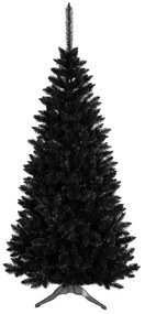 Fekete műfenyőfa 220 cm