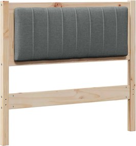 vidaXL Kárpitozott fejtámla fejtámlával Barna 90 cm Tömör fenyőfa