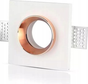 Szem V-tac Gipsz GU10 Négyzet Fehér+Arany VT-866