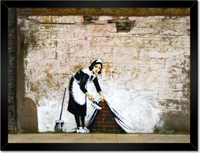 Poszterek keretben 40x30 Banksy Szobalány Grafiti