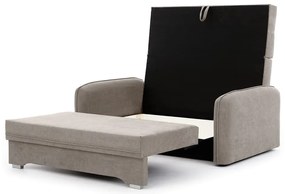 Bézs zsenília kinyitható-tárolóhelyes kanapé 155 cm Laine – ELTAP