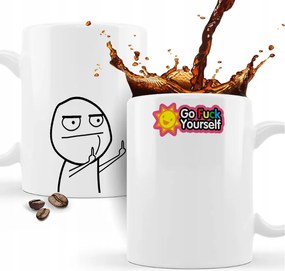 Vicces bögre Go F*** Yourself felirattal ajándékba