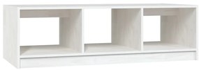 Fehér tömör fenyőfa dohányzóasztal 110 x 50 x 34 cm