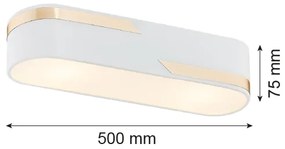 Argon 6003 - Mennyezeti lámpa TONI 3xE27/15W/230V fehér/arany