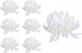 Krizantém Rák krémszínű fej 6 db művirág csomózáshoz