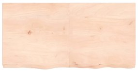 kezeletlen tömör tölgyfa fali polc 120x60x(2-6) cm