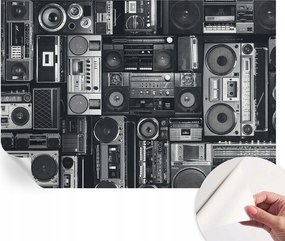 Öntapadós fotótapéta Nappaliba és Hálószobába Retro rádió 152x104 cm