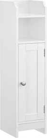 Fürdőszoba szekrény álló keskeny állítható polcok 18x20x80cm fehér