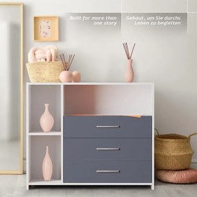 INFANTASTIC Pelenkázó asztal 113 x 53 x 101 cm fehér/szürke