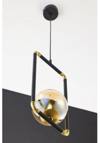 Jupiter 2024 - Csillár zsinóron ZAFRA 1xG9/10W/230V fekete/arany/bézs