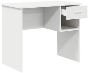 Fehér Asztal tárolóval 90x49.5x75 cm Mérnöki fa