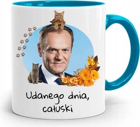 Donald Tusk Kék Bögre Platform Ajándék fényképes nyomtatással
