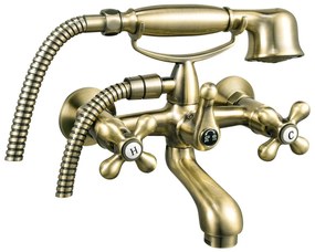 FERRO - ANTICA fürdőkád szett csapteleppel, bronz