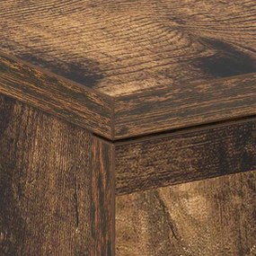 2 db füstös tölgy színű szerelt fa éjjeliszekrény 38x35x56 cm